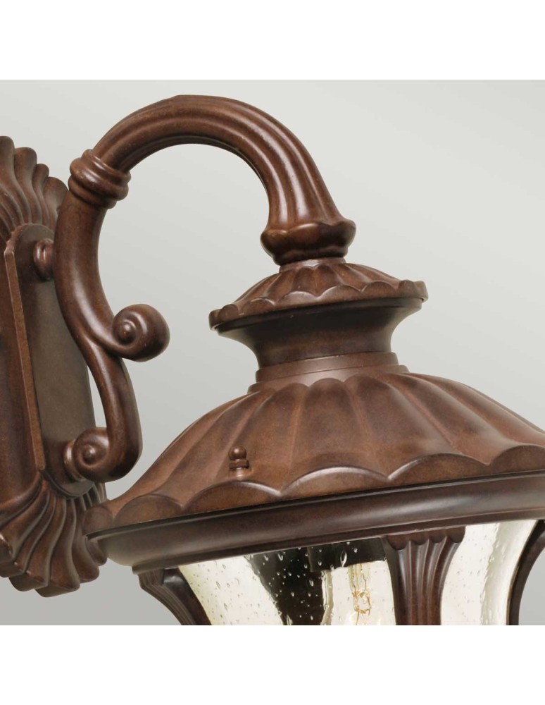 Elstead Lighting Mała latarnia naścienna Chicago - 1 źródło światła - Rdzawa brązowa patyna IP44 CC2-S Elstead Lighting Mała latarnia naścienna Chicago - 1 źródło światła - Rdzawa brązowa patyna IP44 CC2-S