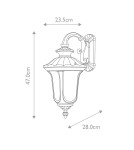 Elstead Lighting Mała latarnia naścienna Chicago - 1 źródło światła - Teksturowana czerń IP44 CC2-S-BK Elstead Lighting Mała latarnia naścienna Chicago - 1 źródło światła - Teksturowana czerń IP44 CC2-S-BK