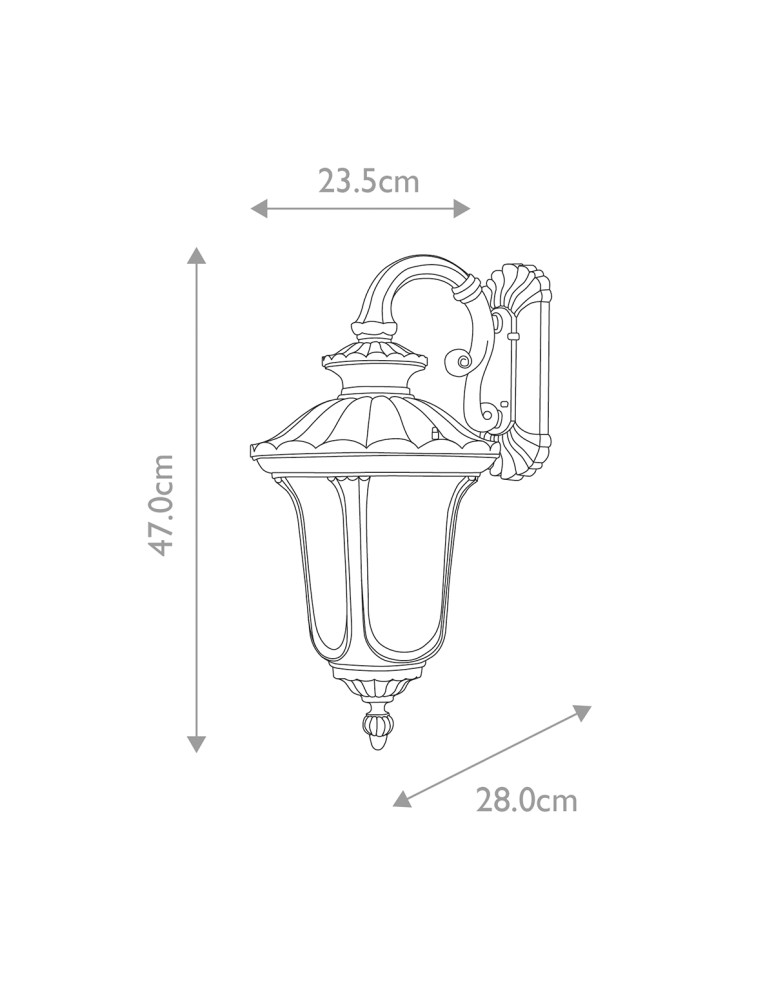 Elstead Lighting Mała latarnia naścienna Chicago - 1 źródło światła - Teksturowana czerń IP44 CC2-S-BK Elstead Lighting Mała latarnia naścienna Chicago - 1 źródło światła - Teksturowana czerń IP44 CC2-S-BK