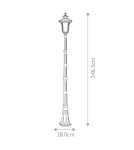 Lampy zewnętrzne latarnie - Elstead Lighting Latarnia stojąca Chicago - 1 źródło światła - Teksturowana czerń IP44 CC5-M-BK - product 6