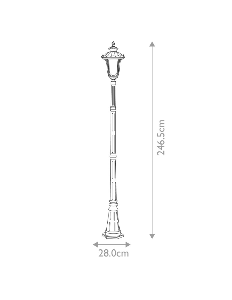 Lampy zewnętrzne latarnie - Elstead Lighting Latarnia stojąca Chicago - 1 źródło światła - Teksturowana czerń IP44 CC5-M-BK - product kolory-swiatla.pl 6