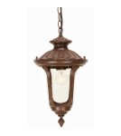 Lampy zewnętrzne wiszące - Elstead Lighting Mała latarnia wisząca Chicago - 1 źródło światła - Rdzawa brązowa patyna IP44 CC8-S - product 1