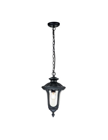 Elstead Lighting Mała latarnia wisząca Chicago - 1 źródło światła - Teksturowana czerń IP44 CC8-S-BK