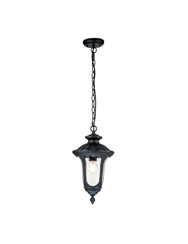 Elstead Lighting Mała latarnia wisząca Chicago - 1 źródło światła - Teksturowana czerń IP44 CC8-S-BK Elstead Lighting Mała latarnia wisząca Chicago - 1 źródło światła - Teksturowana czerń IP44 CC8-S-BK
