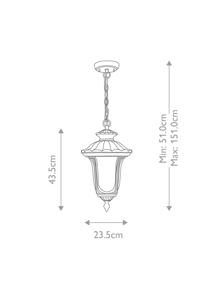 Elstead Lighting Mała latarnia wisząca Chicago - 1 źródło światła - Teksturowana czerń IP44 CC8-S-BK Elstead Lighting Mała latarnia wisząca Chicago - 1 źródło światła - Teksturowana czerń IP44 CC8-S-BK