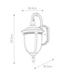 Kinkiety zewnętrzne - Elstead Lighting Średnia latarnia naścienna Cleveland - 1 źródło światła IP44 CL2-M - product 5