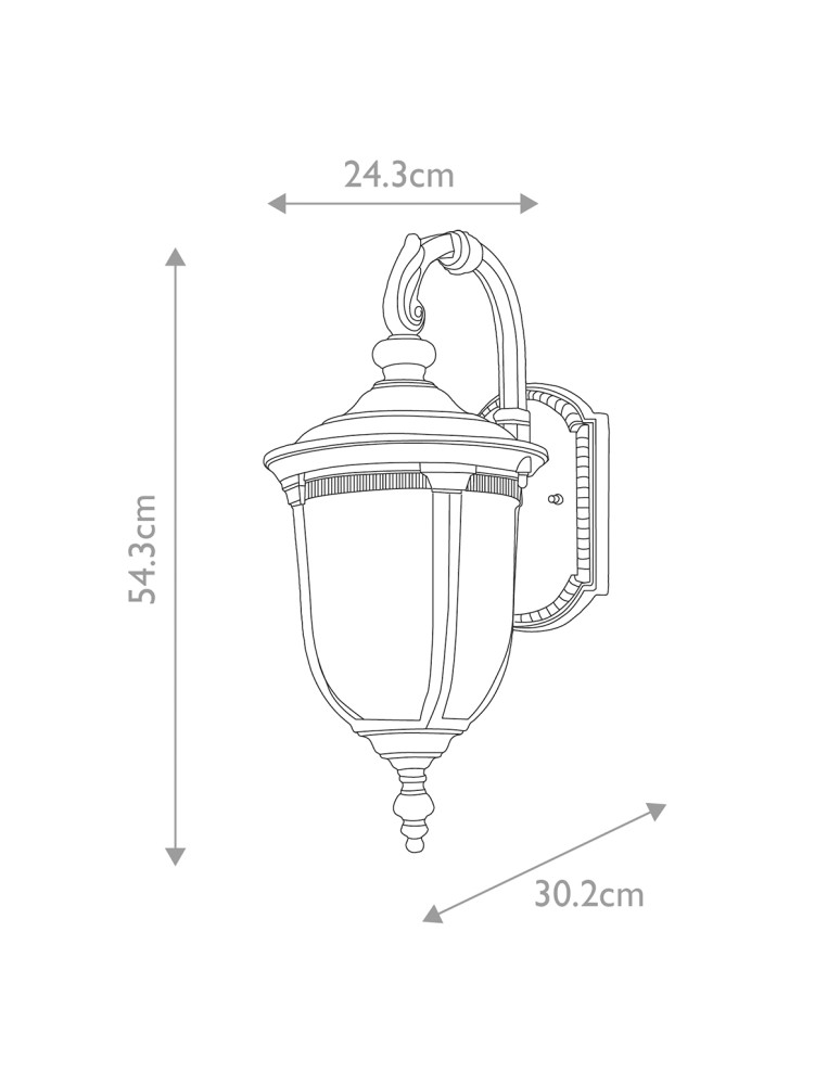 Elstead Lighting Średnia latarnia naścienna Cleveland - 1 źródło światła IP44 CL2-M