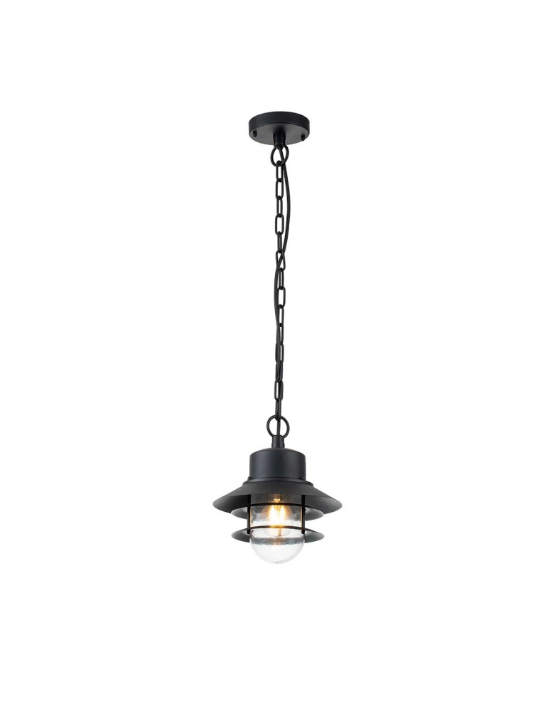 Elstead Lighting Latarnia wisząca Copenhagen - 1 źródło światła - Czarna IP44 COPENHAGEN8-BK