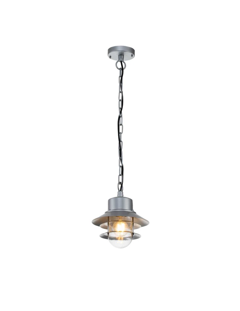 Elstead Lighting Latarnia wisząca Copenhagen - 1 źródło światła - Srebrna IP44 COPENHAGEN8-SIL