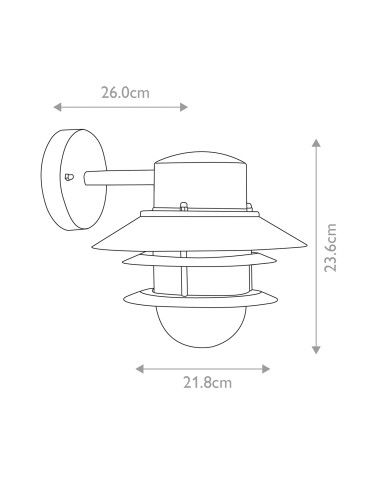 Elstead Lighting Latarnia naścienna Copenhagen - 1 źródło światła - Szczotkowana stal nierdzewna IP44 COPENHAGEN-BSS - produkt 2