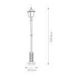 Lampy zewnętrzne latarnie - Elstead Lighting Latarnia stojąca Chapel - 1 źródło światła IP44 CP6-BLACK - product 5