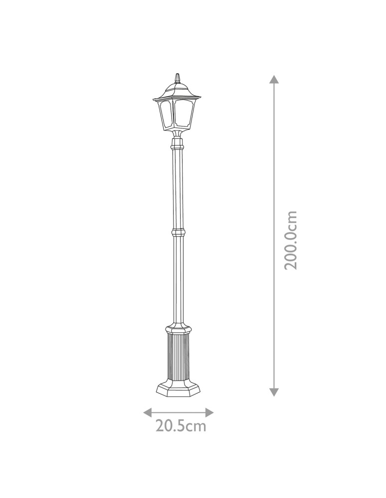 Lampy zewnętrzne latarnie - Elstead Lighting Latarnia stojąca Chapel - 1 źródło światła IP44 CP6-BLACK - product kolory-swiatla.pl 5