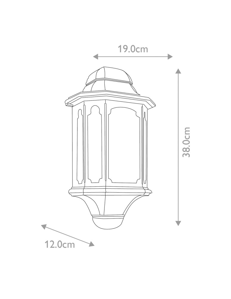 Kinkiety zewnętrzne - Elstead Lighting Latarnia naścienna Chapel - 1 źródło światła IP44 CP7-BLACK - product kolory-swiatla.pl 6