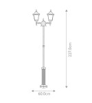 Lampy zewnętrzne latarnie - Elstead Lighting Latarnia stojąca Chapel - 2 źródła światła IP44 CP8-BLACK - product 5