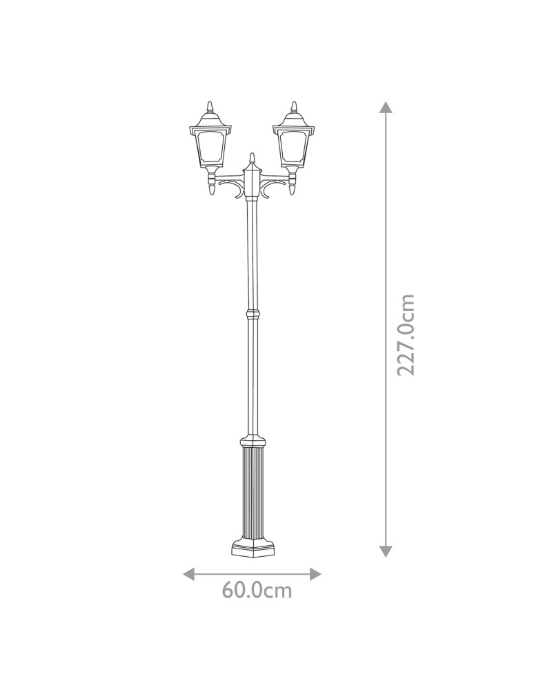 Elstead Lighting Latarnia stojąca Chapel - 2 źródła światła IP44 CP8-BLACK
