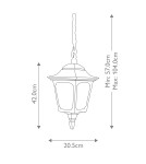 Lampy zewnętrzne wiszące - Elstead Lighting Latarnia wisząca Chapel - 1 źródło światła IP44 CP9-BLACK - product 4