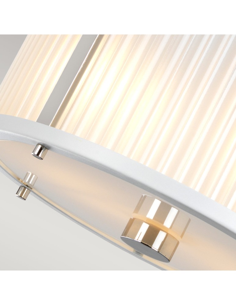Elstead Lighting Lampa wisząca Corona - 2 źródła światła - Satynowa biel / Polerowany nikiel DL-CORONA-2P-WPN Elstead Lighting Lampa wisząca Corona - 2 źródła światła - Satynowa biel / Polerowany nikiel DL-CORONA-2P-WPN