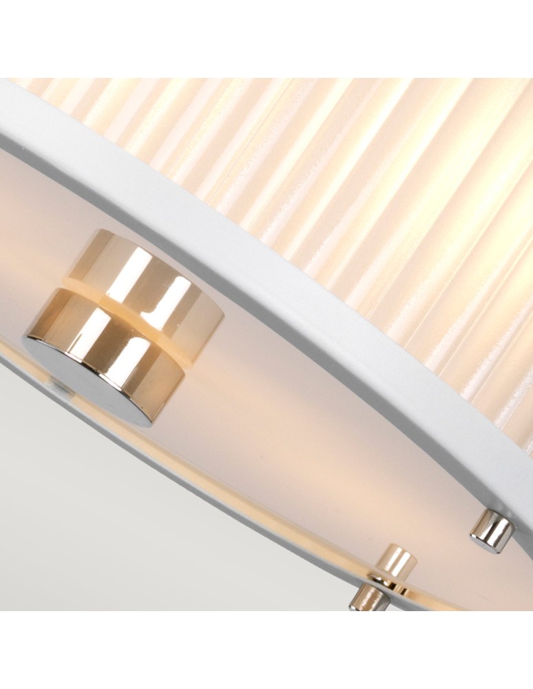 Elstead Lighting Lampa wisząca Corona - 2 źródła światła - Satynowa biel / Polerowany nikiel DL-CORONA-2P-WPN Elstead Lighting Lampa wisząca Corona - 2 źródła światła - Satynowa biel / Polerowany nikiel DL-CORONA-2P-WPN
