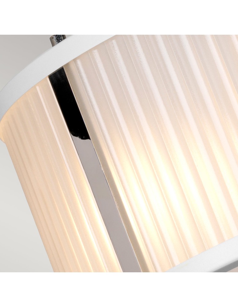 Elstead Lighting Lampa wisząca Corona - 2 źródła światła - Satynowa biel / Polerowany nikiel DL-CORONA-2P-WPN Elstead Lighting Lampa wisząca Corona - 2 źródła światła - Satynowa biel / Polerowany nikiel DL-CORONA-2P-WPN