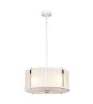 Elstead Lighting Lampa wisząca Corona - 3 źródła światła - Satynowa biel / Polerowany nikiel DL-CORONA-3P-WPN Elstead Lighting Lampa wisząca Corona - 3 źródła światła - Satynowa biel / Polerowany nikiel DL-CORONA-3P-WPN