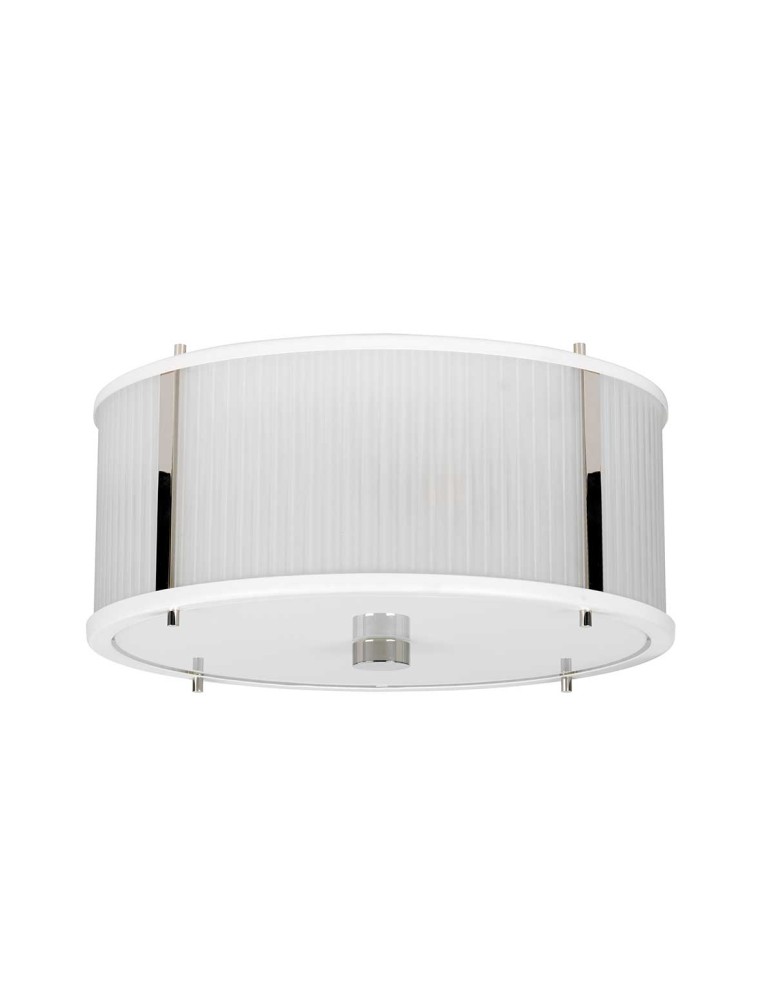 Elstead Lighting Lampa wisząca Corona - 3 źródła światła - Satynowa biel / Polerowany nikiel DL-CORONA-3P-WPN Elstead Lighting Lampa wisząca Corona - 3 źródła światła - Satynowa biel / Polerowany nikiel DL-CORONA-3P-WPN