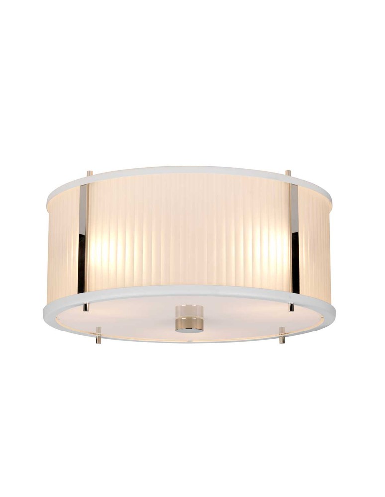 Elstead Lighting Lampa wisząca Corona - 3 źródła światła - Satynowa biel / Polerowany nikiel DL-CORONA-3P-WPN Elstead Lighting Lampa wisząca Corona - 3 źródła światła - Satynowa biel / Polerowany nikiel DL-CORONA-3P-WPN