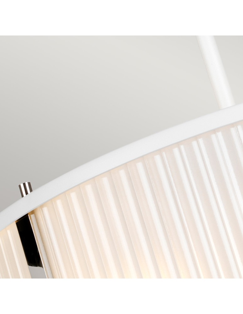 Elstead Lighting Lampa wisząca Corona - 3 źródła światła - Satynowa biel / Polerowany nikiel DL-CORONA-3P-WPN Elstead Lighting Lampa wisząca Corona - 3 źródła światła - Satynowa biel / Polerowany nikiel DL-CORONA-3P-WPN