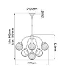 Lampy wiszące - Elstead Lighting Lampa wisząca Cosmos - 9 źródeł światła DL-COSMOS9 - product 8