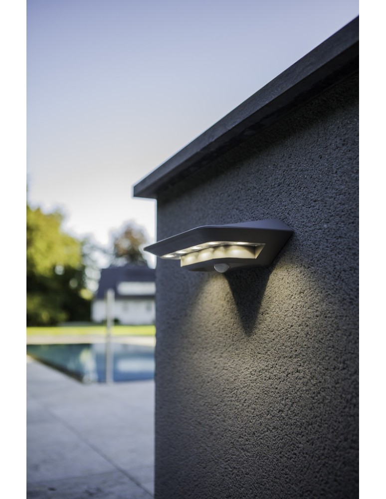 Lampy solarne - Lutec GHOST - CZUJNIK RUCHU Ścienna LED Srebrnoszary 6901401337 - produkt kolory-swiatla.pl 3
