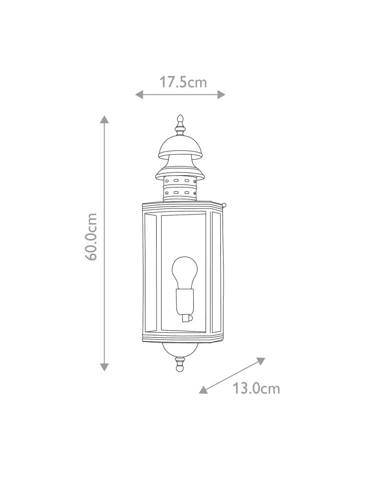 Kinkiety zewnętrzne - Elstead Lighting Latarnia naścienna Downing Street - 1 źródło światła IP44 DOWNING-STREET - product kolory-swiatla.pl 5