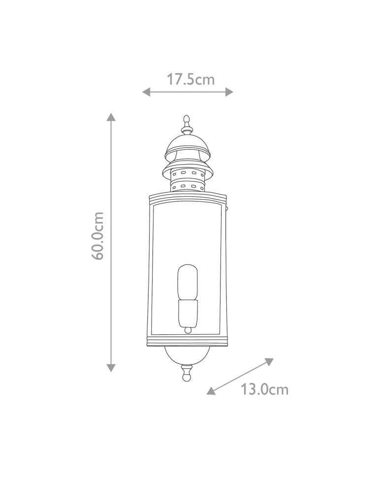 Elstead Lighting Latarnia naścienna Downing Street - 1 źródło światła IP44 DOWNING-STREET-V