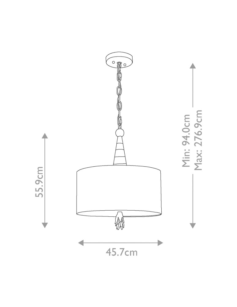 Elstead Lighting Lampa wisząca Flambeau - 2 źródła światła FB-FLAMBEAU-P