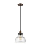 Elstead Lighting Lampa wisząca Baskin - 1 źródło światła - Postarzany mosiądz / Ciemny postarzany cynk FE-BASKIN-P-A-BR Elstead Lighting Lampa wisząca Baskin - 1 źródło światła - Postarzany mosiądz / Ciemny postarzany cynk FE-BASKIN-P-A-BR