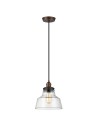 Elstead Lighting Lampa wisząca Baskin - 1 źródło światła - Postarzany mosiądz / Ciemny postarzany cynk FE-BASKIN-P-A-BR Elstead Lighting Lampa wisząca Baskin - 1 źródło światła - Postarzany mosiądz / Ciemny postarzany cynk FE-BASKIN-P-A-BR