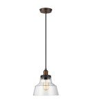 Elstead Lighting Lampa wisząca Baskin - 1 źródło światła - Postarzany mosiądz / Ciemny postarzany cynk FE-BASKIN-P-A-BR Elstead Lighting Lampa wisząca Baskin - 1 źródło światła - Postarzany mosiądz / Ciemny postarzany cynk FE-BASKIN-P-A-BR