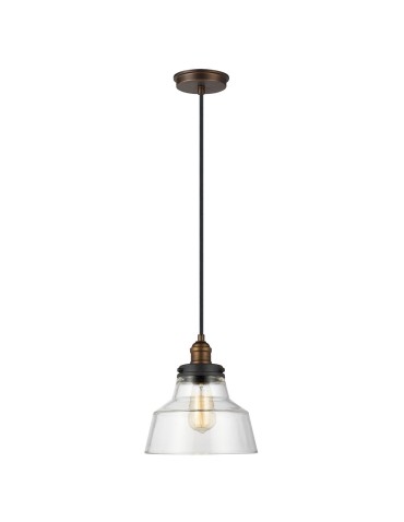 Elstead Lighting Lampa wisząca Baskin - 1 źródło światła - Postarzany mosiądz / Ciemny postarzany cynk FE-BASKIN-P-A-BR - produkt 2