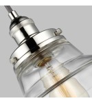 Elstead Lighting Lampa wisząca Baskin - 1 źródło światła - Polerowany nikiel FE-BASKIN-P-A-PN Elstead Lighting Lampa wisząca Baskin - 1 źródło światła - Polerowany nikiel FE-BASKIN-P-A-PN