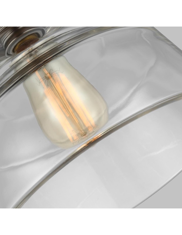 Elstead Lighting Lampa wisząca Baskin - 1 źródło światła - Polerowany nikiel FE-BASKIN-P-A-PN Elstead Lighting Lampa wisząca Baskin - 1 źródło światła - Polerowany nikiel FE-BASKIN-P-A-PN