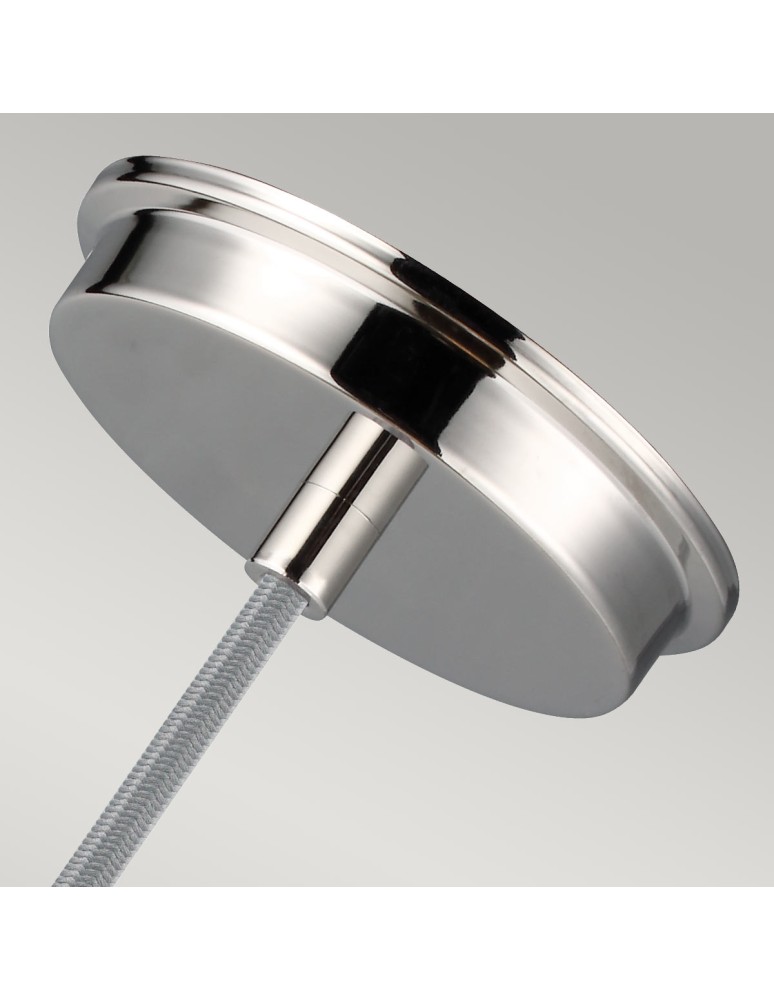 Elstead Lighting Lampa wisząca Baskin - 1 źródło światła - Polerowany nikiel FE-BASKIN-P-A-PN Elstead Lighting Lampa wisząca Baskin - 1 źródło światła - Polerowany nikiel FE-BASKIN-P-A-PN