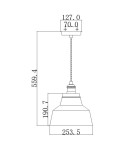 Elstead Lighting Lampa wisząca Baskin - 1 źródło światła - Polerowany nikiel FE-BASKIN-P-A-PN Elstead Lighting Lampa wisząca Baskin - 1 źródło światła - Polerowany nikiel FE-BASKIN-P-A-PN
