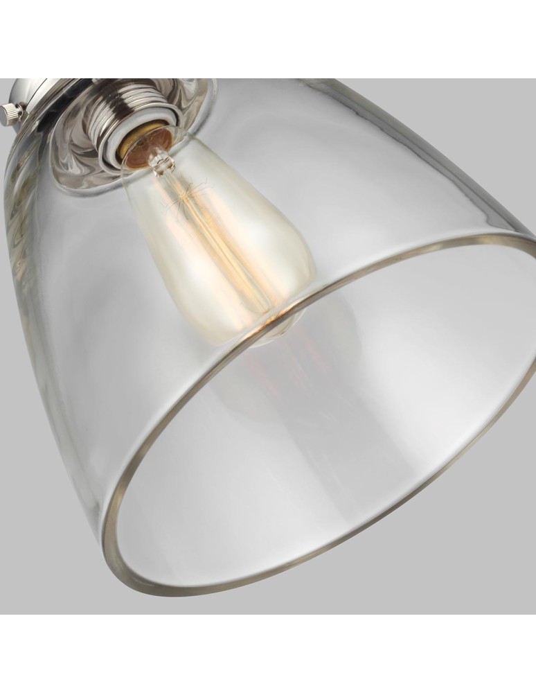 Elstead Lighting Lampa wisząca Baskin - 1 źródło światła - Polerowany nikiel FE-BASKIN-P-B-PN Elstead Lighting Lampa wisząca Baskin - 1 źródło światła - Polerowany nikiel FE-BASKIN-P-B-PN
