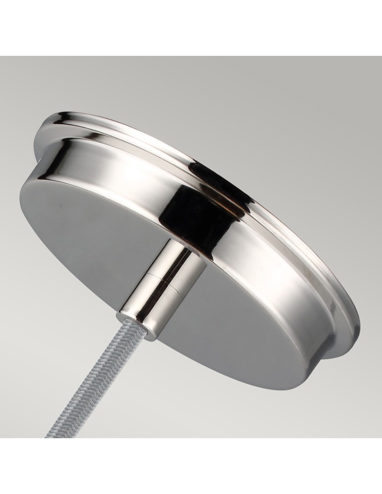 Elstead Lighting Lampa wisząca Baskin - 1 źródło światła - Polerowany nikiel FE-BASKIN-P-B-PN Elstead Lighting Lampa wisząca Baskin - 1 źródło światła - Polerowany nikiel FE-BASKIN-P-B-PN