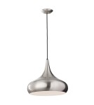 Lampy wiszące - Elstead Lighting Duża lampa wisząca Beso - 1 źródło światła - Szczotkowana stal FE-BESO-P-L-BS - product 1