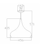 Lampy wiszące - Elstead Lighting Duża lampa wisząca Beso - 1 źródło światła - Szczotkowana stal FE-BESO-P-L-BS - product 2