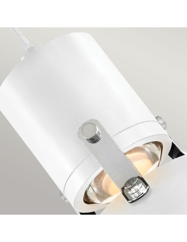 Elstead Lighting Średnia lampa wisząca LED Brynne - Matowa biel / Chrom FE-BRYNNE-P-FWH - produkt 2