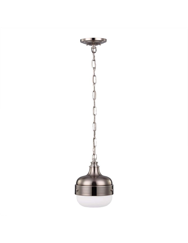 Elstead Lighting Mała lampa wisząca Cadence - 1 źródło światła - Polerowany nikiel / Szczotkowana stal FE-CADENCE-1P-BS