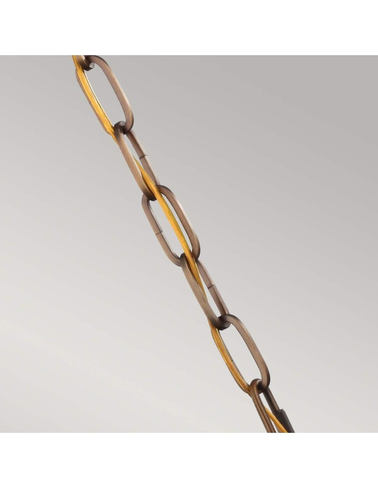 Elstead Lighting Mała lampa wisząca Cadence - 1 źródło światła - Ciemny antyczny mosiądz / Matowa czerń FE-CADENCE-1P-M Elstead Lighting Mała lampa wisząca Cadence - 1 źródło światła - Ciemny antyczny mosiądz / Matowa czerń FE-CADENCE-1P-M