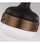 Elstead Lighting Mała lampa wisząca Cadence - 1 źródło światła - Ciemny antyczny mosiądz / Matowa czerń FE-CADENCE-1P-M Elstead Lighting Mała lampa wisząca Cadence - 1 źródło światła - Ciemny antyczny mosiądz / Matowa czerń FE-CADENCE-1P-M