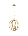 Elstead Lighting Średnia lampa wisząca Corinne - 3 źródła światła - Oksydowany mosiądz FE-CORINNE-3P-M-BB