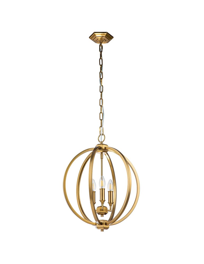 Lampy wiszące - Elstead Lighting Średnia lampa wisząca Corinne - 3 źródła światła - Oksydowany mosiądz FE-CORINNE-3P-M-BB - product kolory-swiatla.pl 2